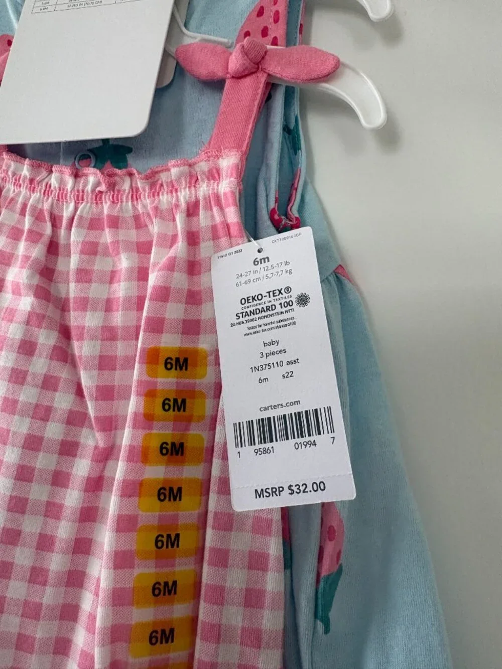 Carter's Baby Girl 2-Pack / 3-Piece Outfit Set Size 6 Months - Picture 4 of 13
